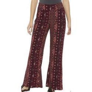 Red medallion paisley wide leg soft pant